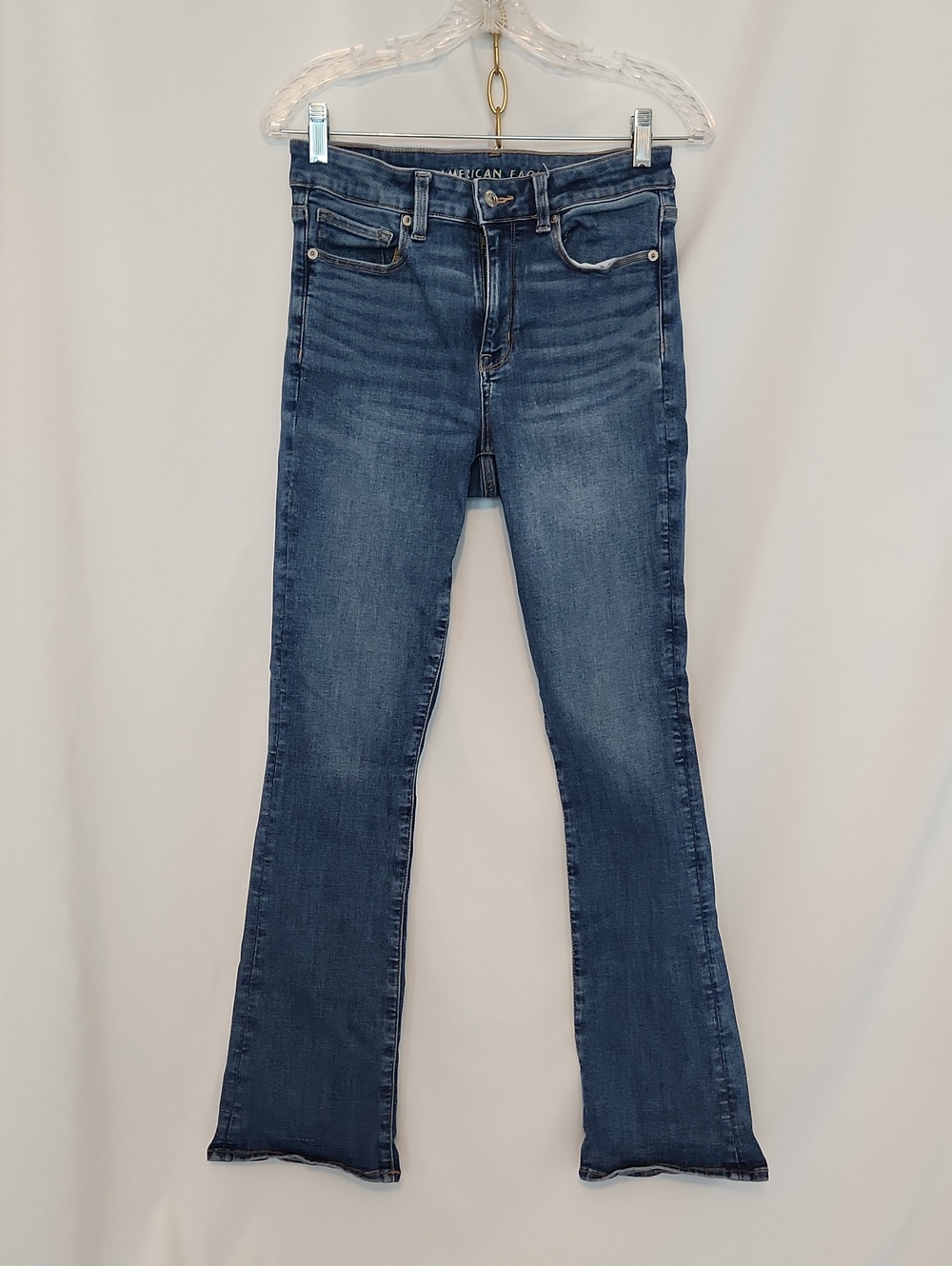 American Eagle Outfitters Women's Hi-Rise Skinny Kick Jeans - Med Blue 6R